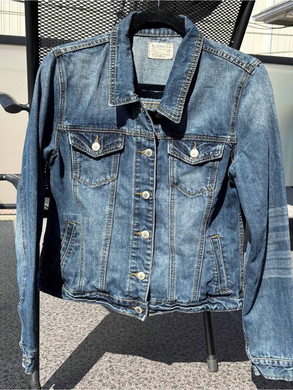 Bluenotes Women's Vintage Wash Blue Denim Jacket